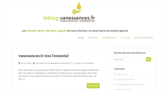 Desktop Screenshot of leblog.vanessences.fr